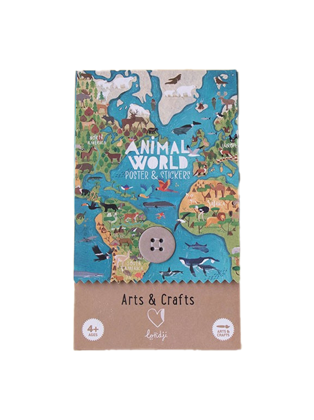 Kreatywne naklejki Zwierzęta Świata Londji BÉBÉ Concept 