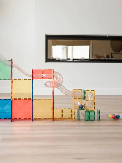 Klocki magnetyczne kulodrom Rainbow Ball Run Expansion Pack Connetix BÉBÉ Concept 