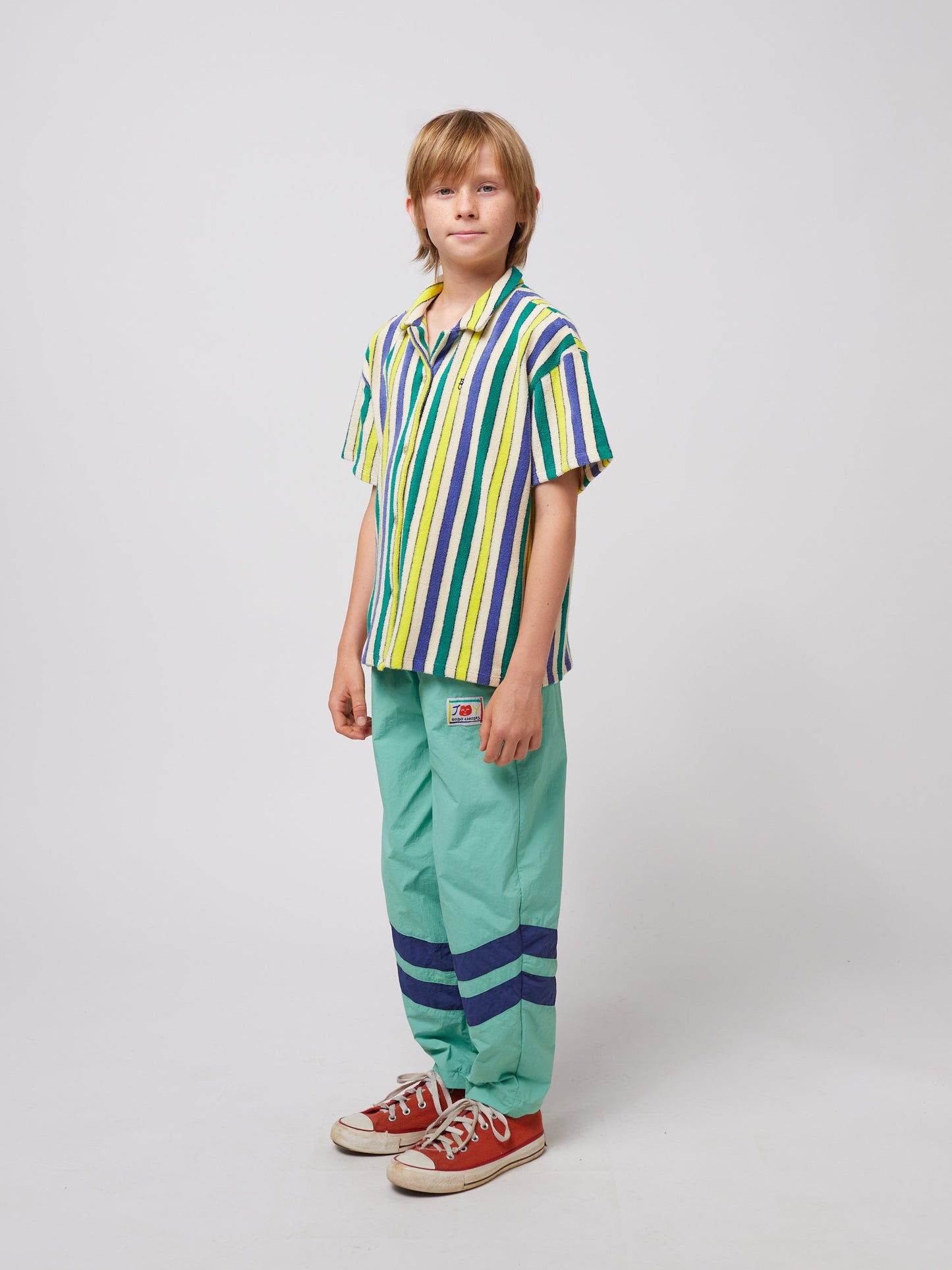 Koszulka Multicolor Stripes terry cloth shirt Bobo Choses BÉBÉ Concept 