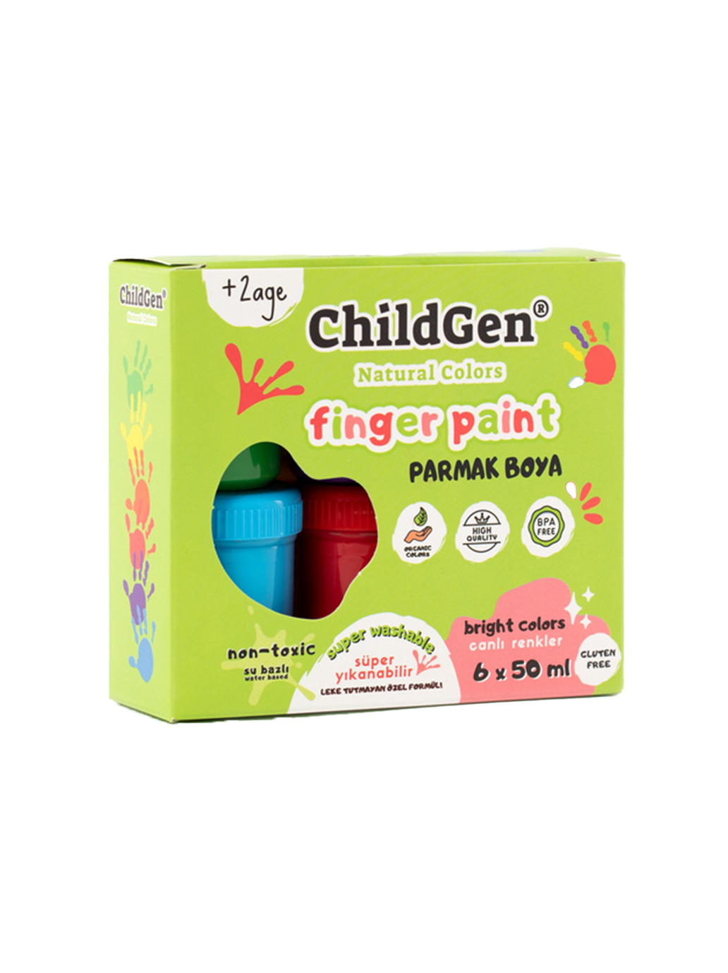 Nietoksyczne farby do malowania palcami ChildGen BÉBÉ Concept 