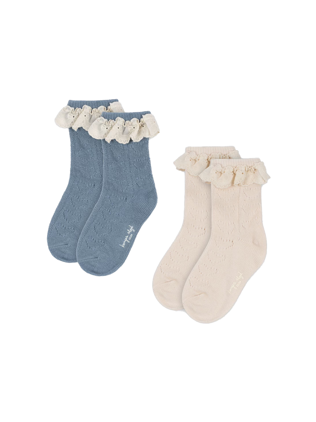 Skarpetki 2-pack Pointelle socks Konges Slojd BÉBÉ Concept 