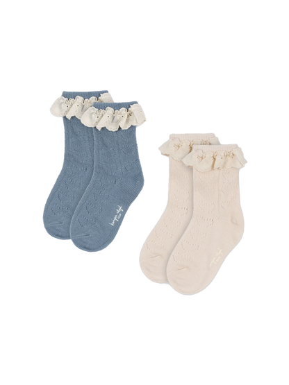 Skarpetki 2-pack Pointelle socks Konges Slojd BÉBÉ Concept 