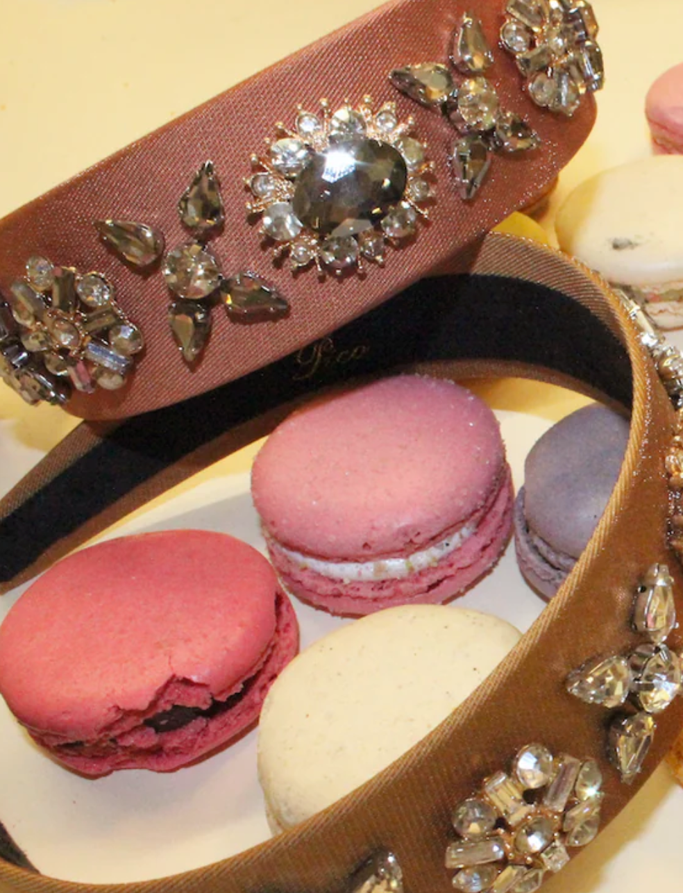 Ozdobna opaska do włosów z kryształami Caren Headband ROSE