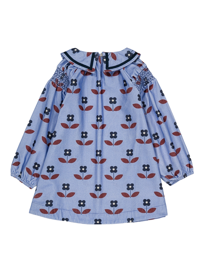 Sukienka Martha dress Flora blue Hello Simone BÉBÉ Concept 