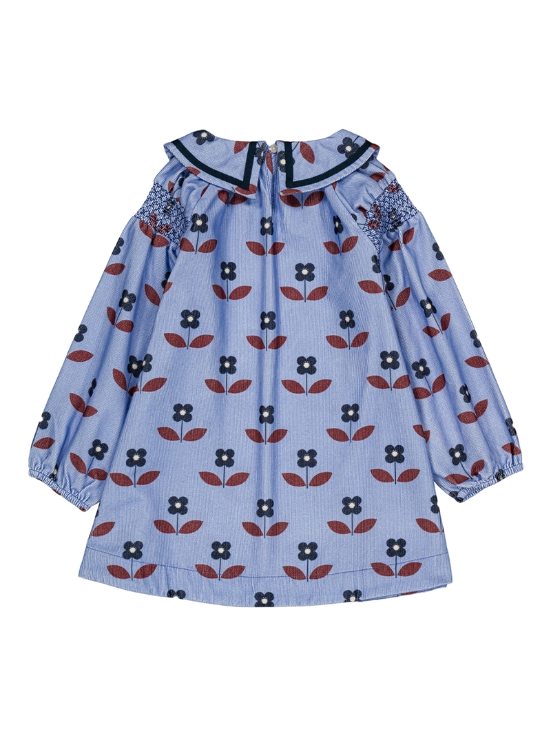 Sukienka Martha dress Flora blue Hello Simone BÉBÉ Concept 