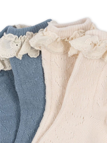 Skarpetki 2-pack Pointelle socks Konges Slojd BÉBÉ Concept 