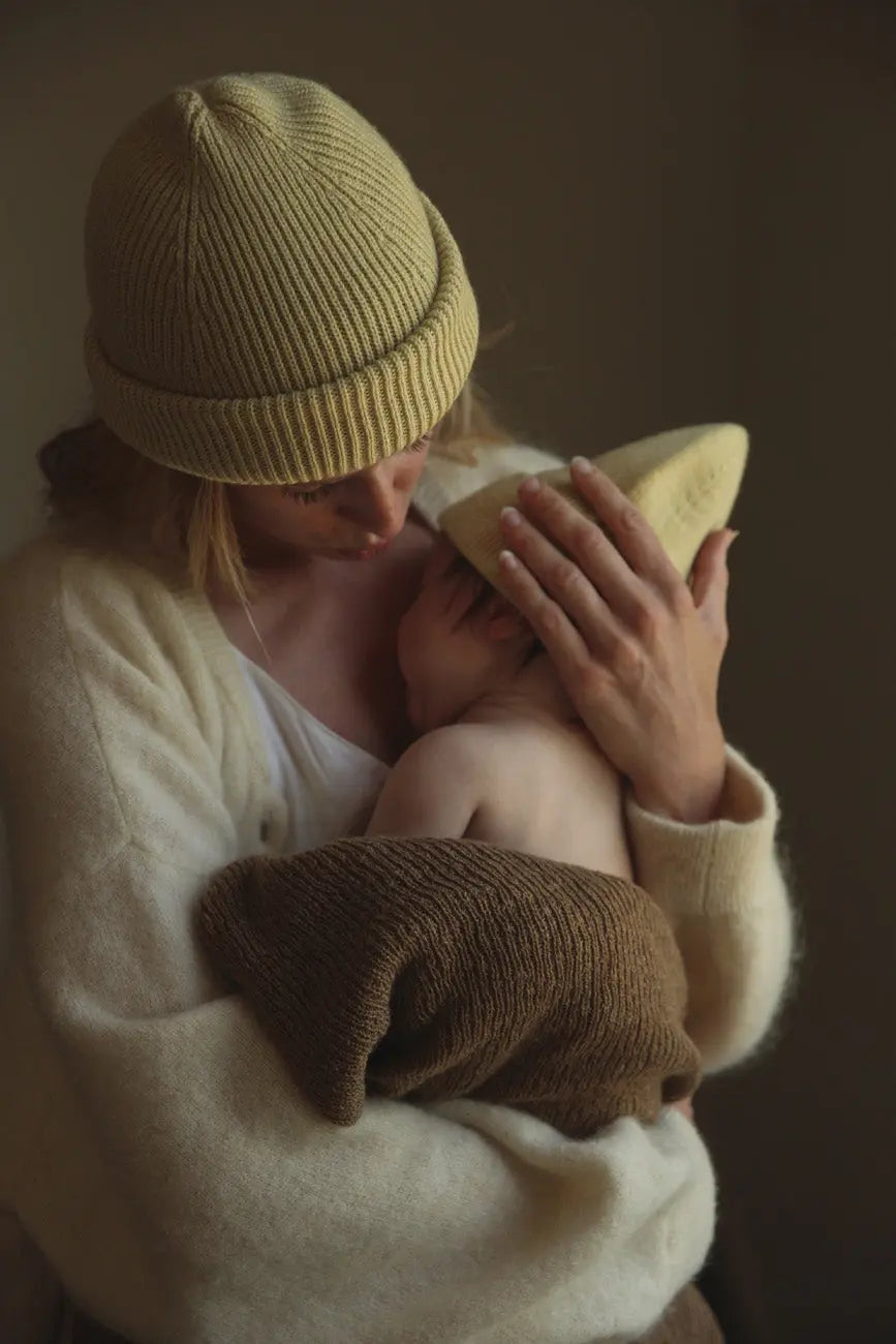 Czapka niemowlęca merino Beanie Newborn 0+ Hvid BÉBÉ Concept 