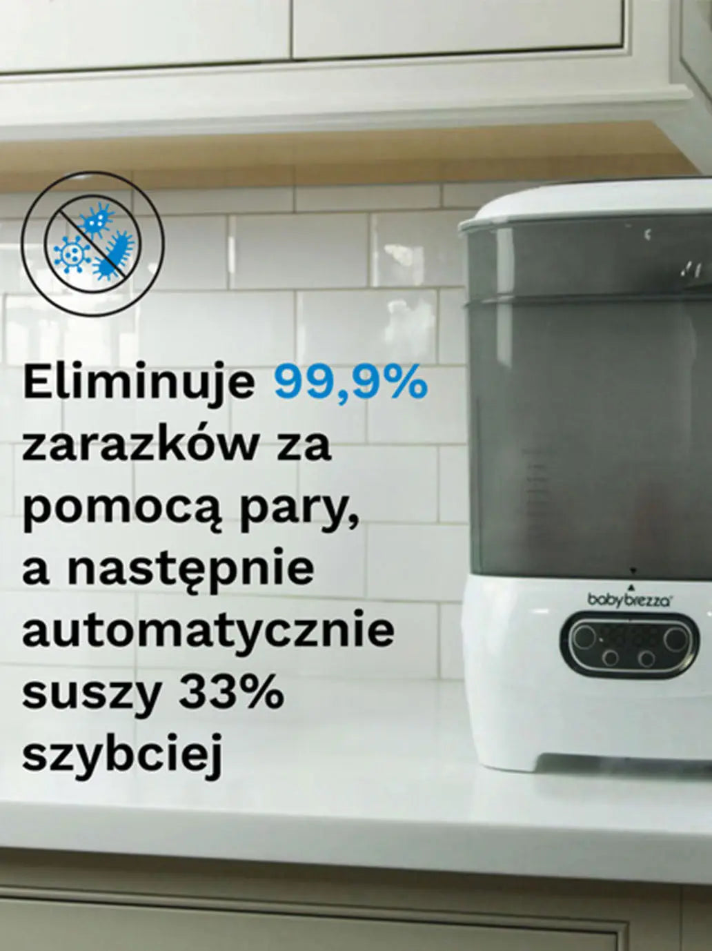 Sterylizator i suszarka do butelek Sterilizer Dryer Advanced Baby Brezza BÉBÉ Concept 