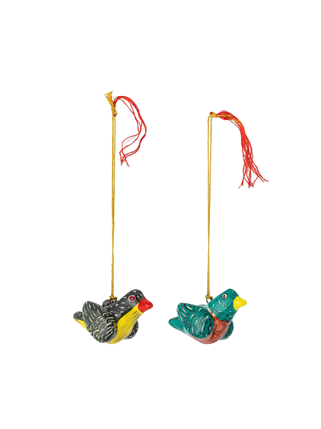 Zestaw ozdób choinkowych z paper mache Carmela Birds Bloomingville BÉBÉ Concept