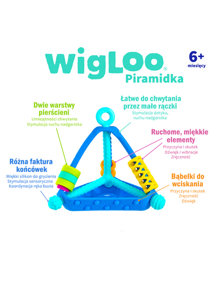 Zabawka sensoryczna piramidka Wigloo Mobi BÉBÉ Concept 
