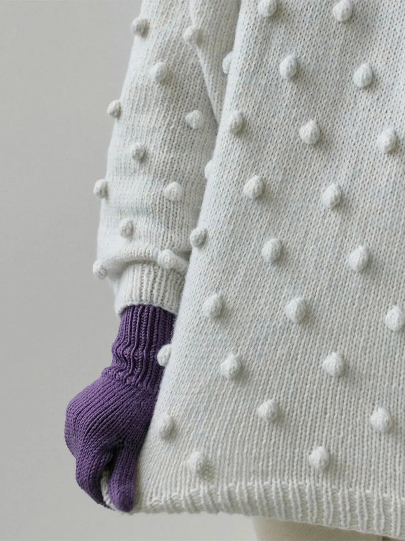 Sweter damski z wełny merino Popcorn Mille Family BEBE Concept 