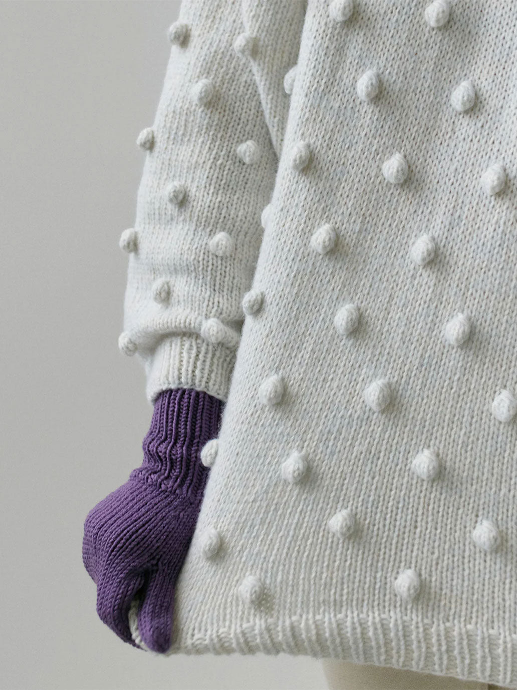 Sweter damski z wełny merino Popcorn Mille Family BÉBÉ Concept 