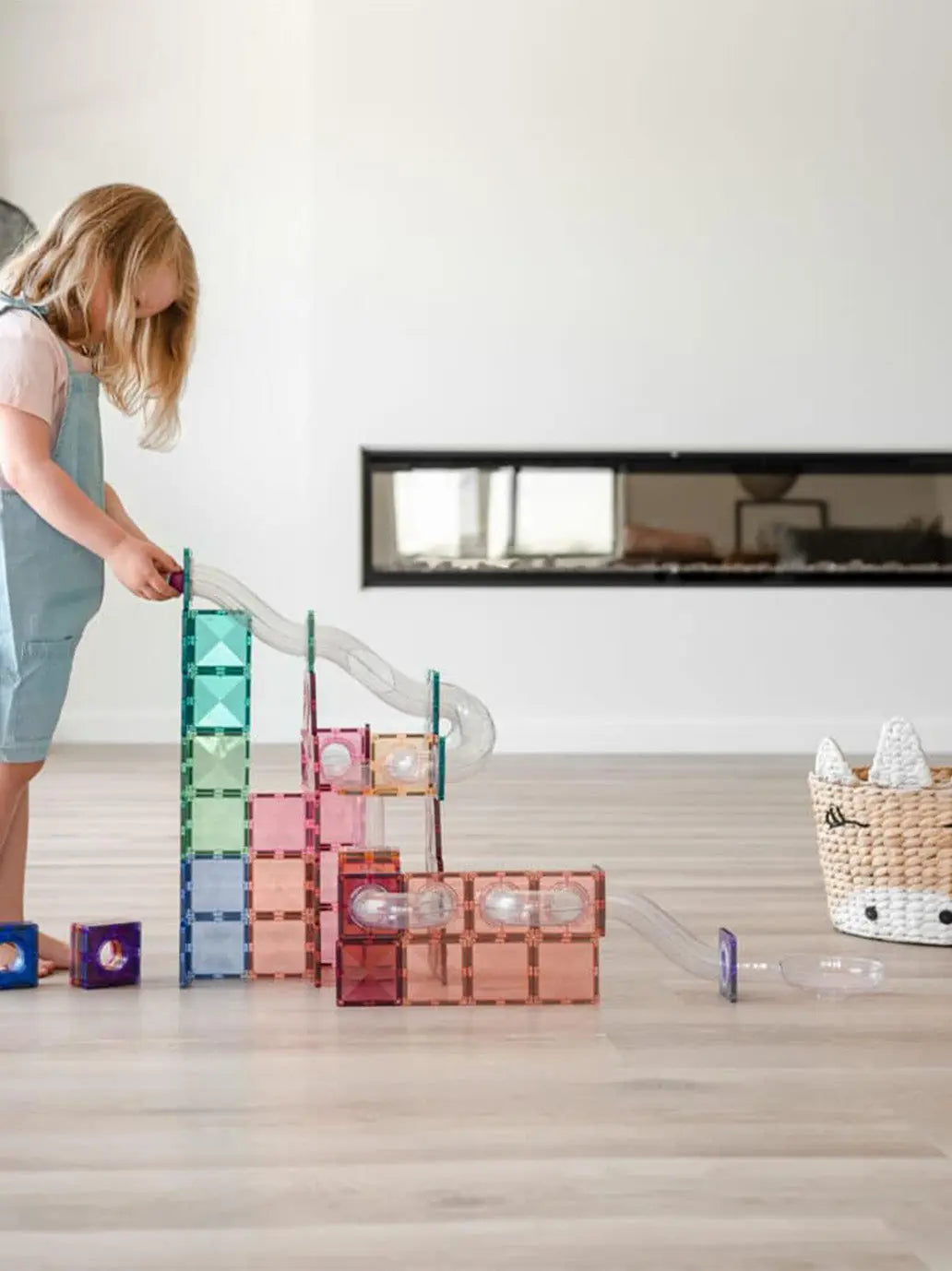 Klocki magnetyczne kulodrom Pastel Ball Run Expansion Pack Connetix BÉBÉ Concept 