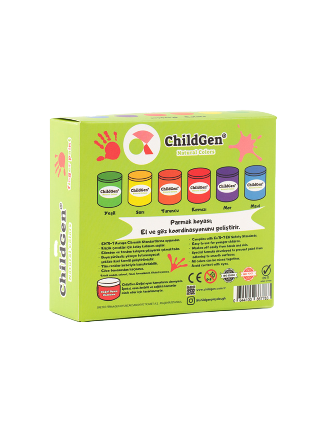 Nietoksyczne farby do malowania palcami ChildGen BÉBÉ Concept 