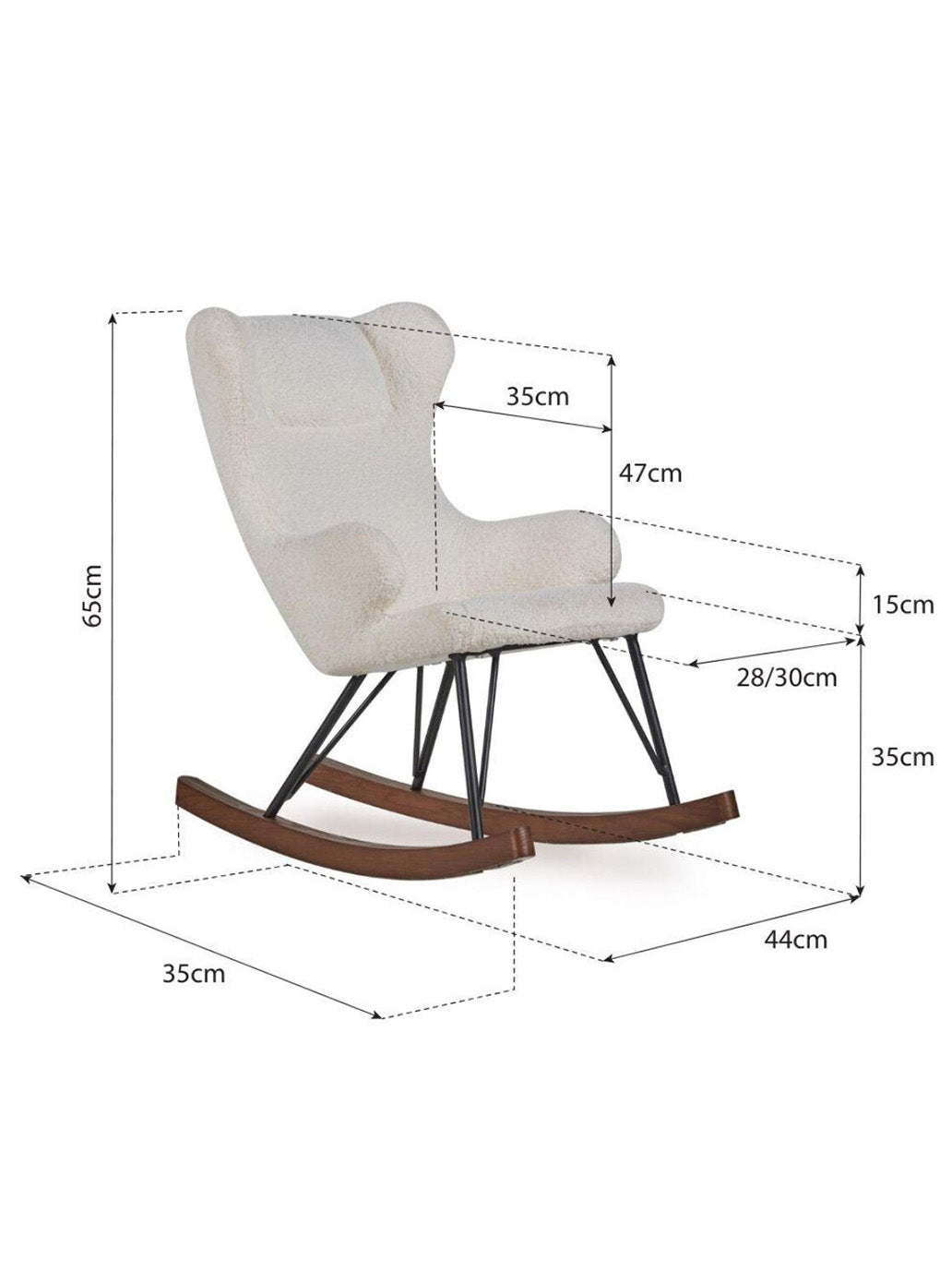 Fotel bujany dla dzieci De Luxe Teddy Quax BÉBÉ Concept 