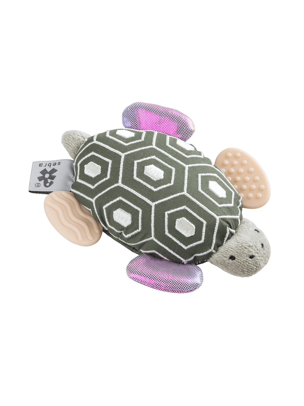 Sensoryczna zabawka z lusterkiem Turbo Turtle Sebra BÉBÉ Concept 