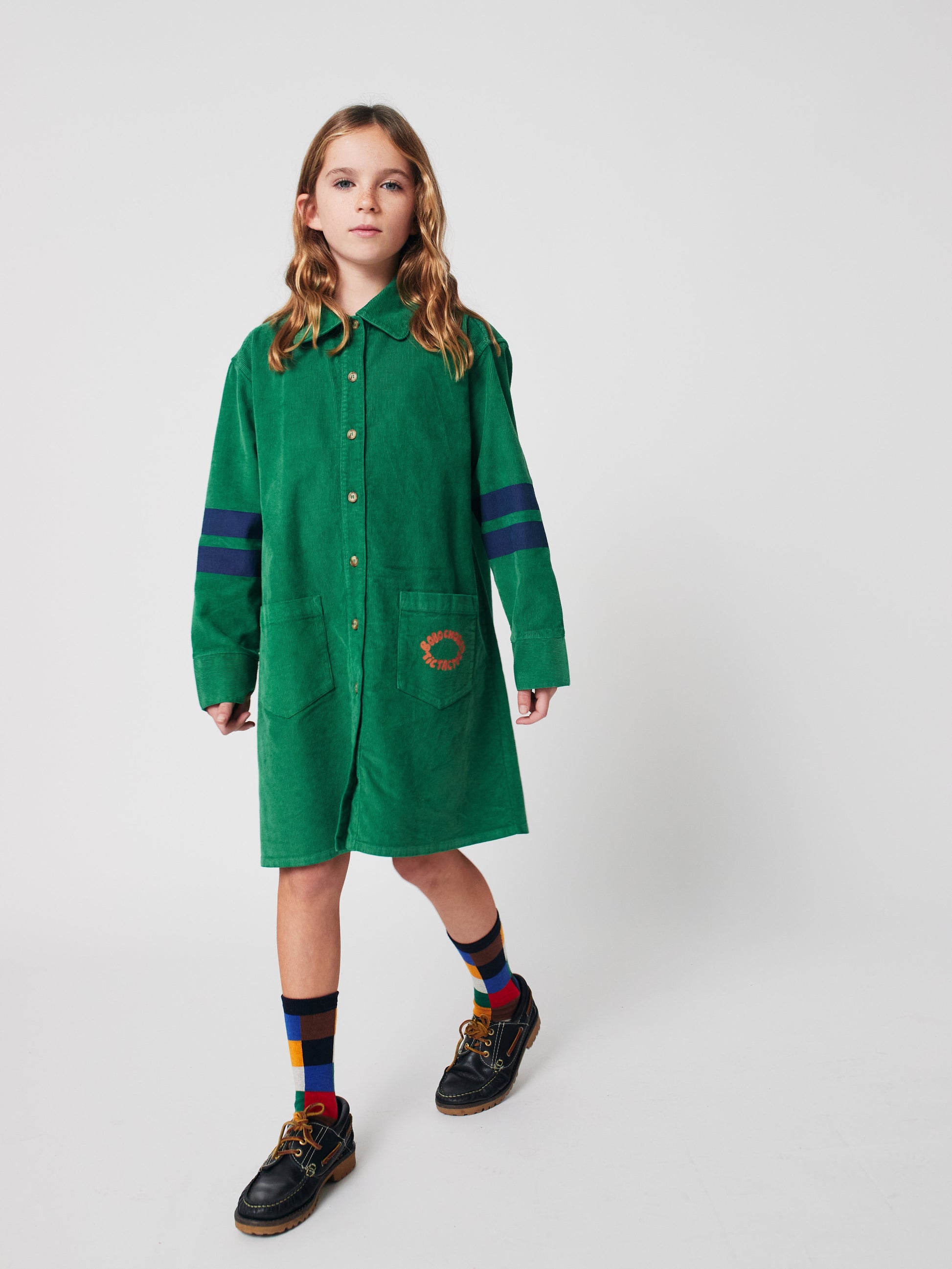Tic Tac Toe corduroy shirt dress Kids Bobo Choses BÉBÉ Concept 