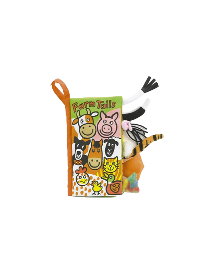 Miękka książeczka sensoryczna z ogonami Jellycat BÉBÉ Concept