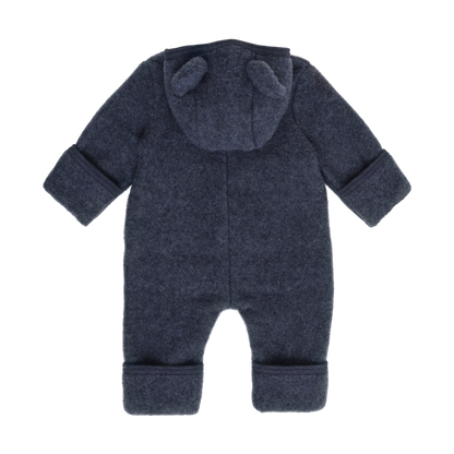 Kombinezon Ears Wool Fleece - HUTTEliHUT - kolor Ombre Blue