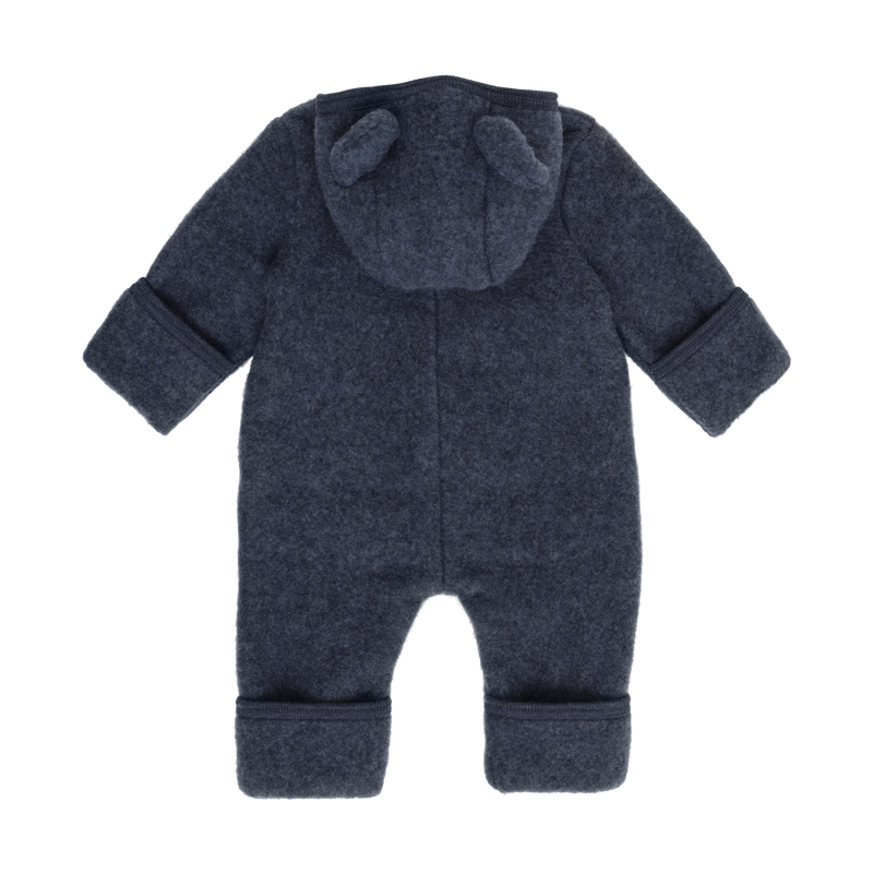 Kombinezon Ears Wool Fleece - HUTTEliHUT - kolor Ombre Blue