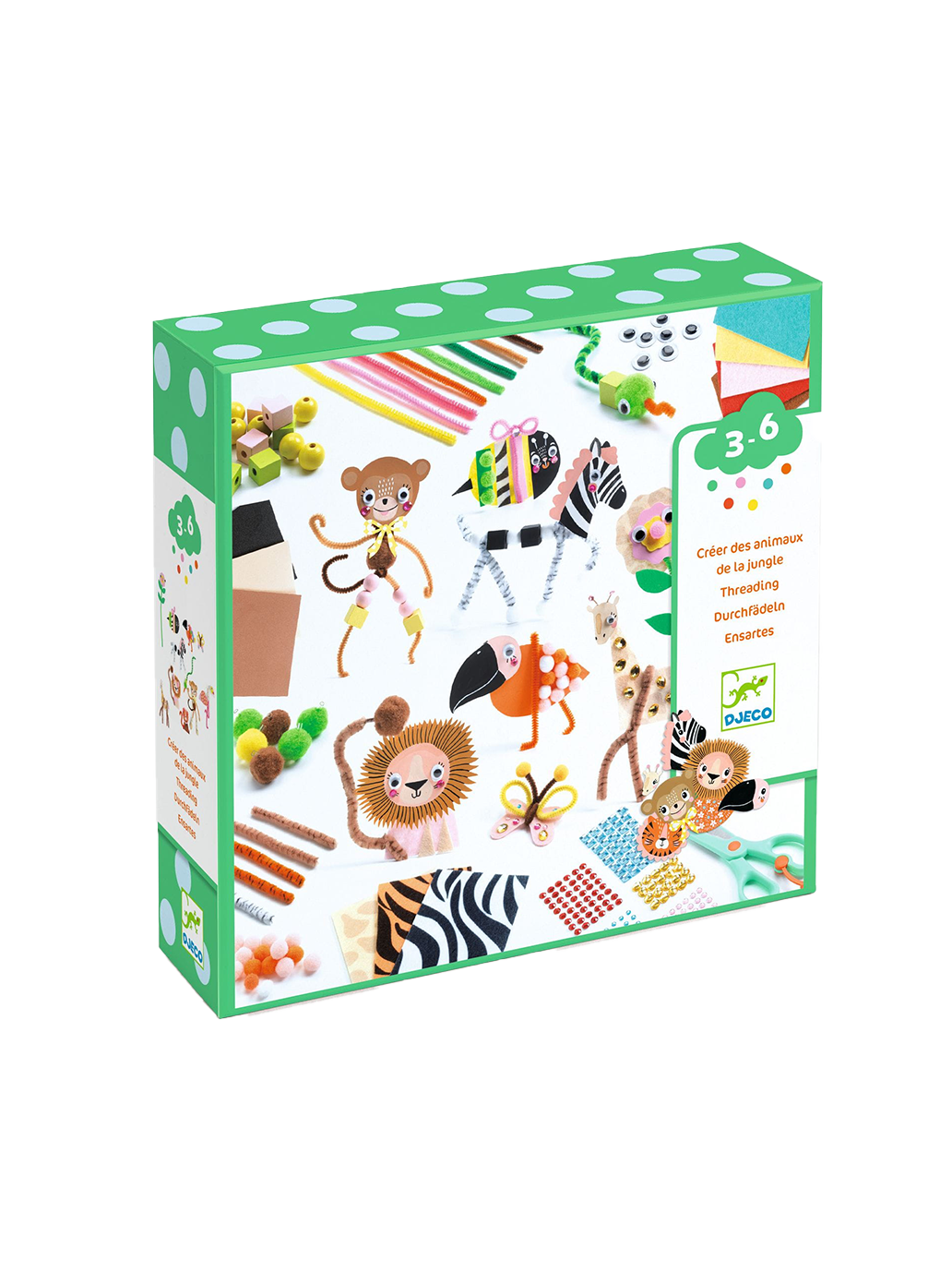 Zestaw kreatywny Jungle Animals Crafts Kit Djeco BÉBÉ Concept