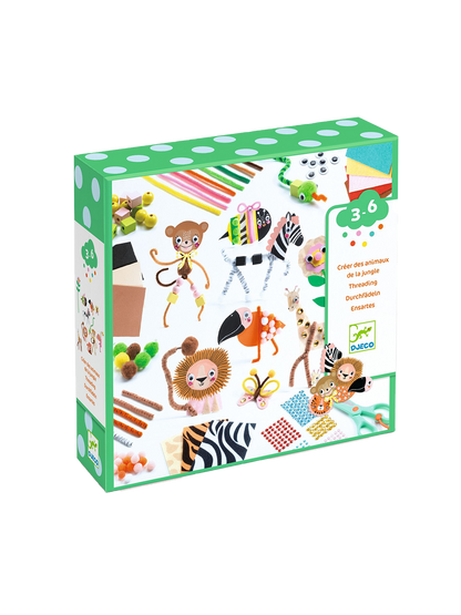 Zestaw kreatywny Jungle Animals Crafts Kit Djeco BÉBÉ Concept