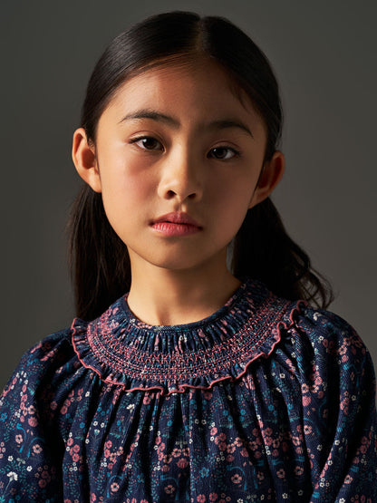 Sukienka Carol Dress Blue Art Nouveau C'era una volta BÉBÉ Concept 