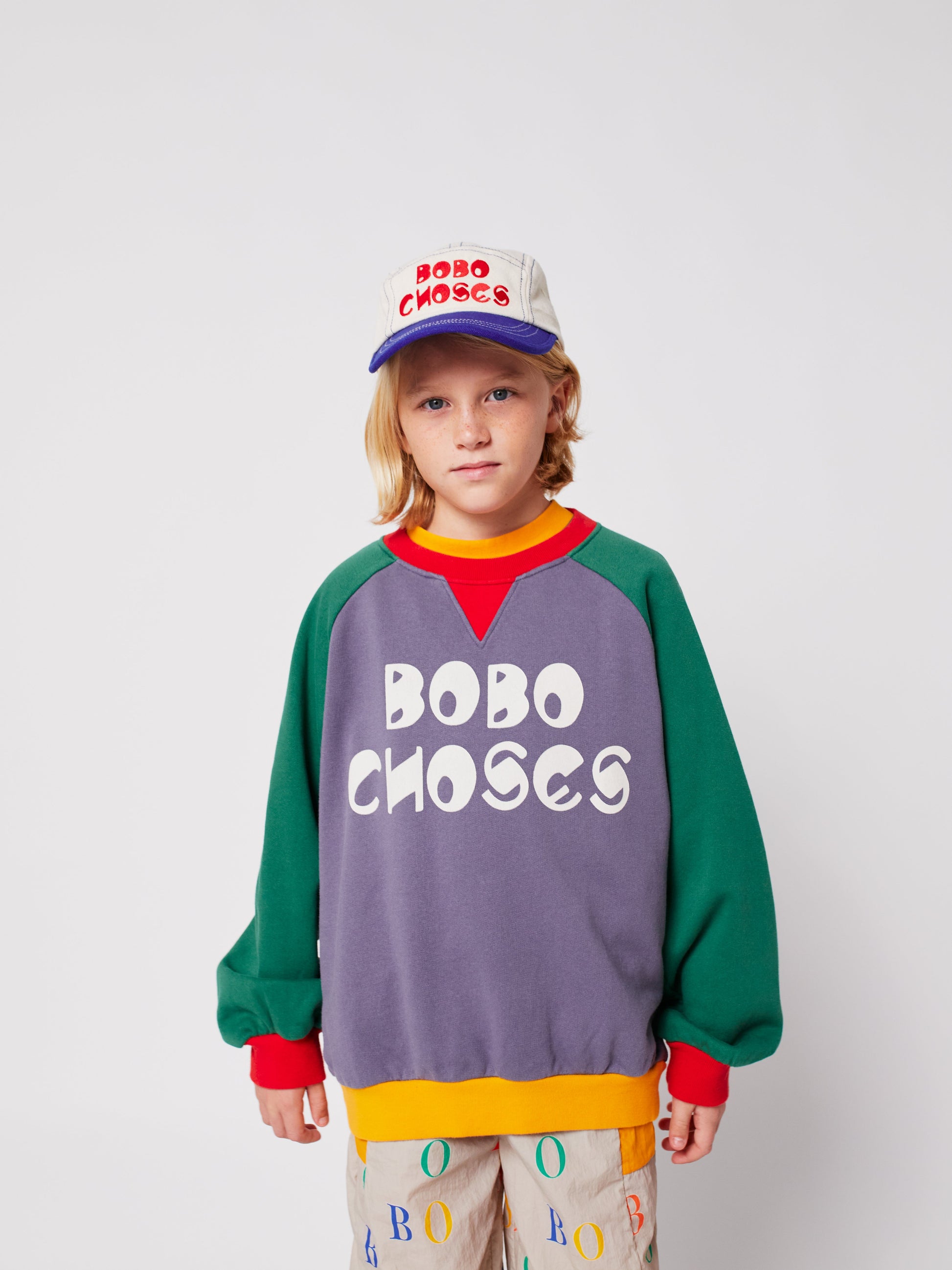 Bobo Choses color block ranglan sweatshirt Kids Bobo Choses BÉBÉ Concept 