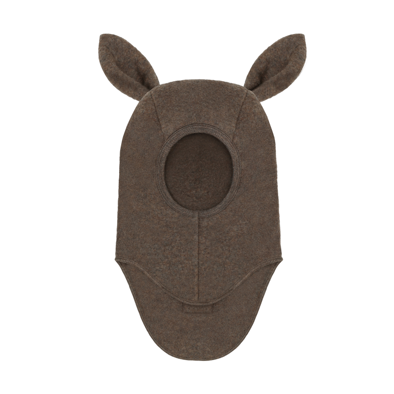 Kominiarka Balaclava Ears Wool Fleece - HUTTEliHUT - kolor Brown