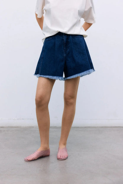 TNS Denim Woman Short Indigo Denim The New Society BEBE Concept 