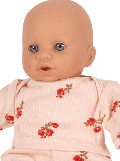 Lalka z miękkim brzuszkiem, ubrankiem i smoczkiem Konges Slojd BÉBÉ Concept 