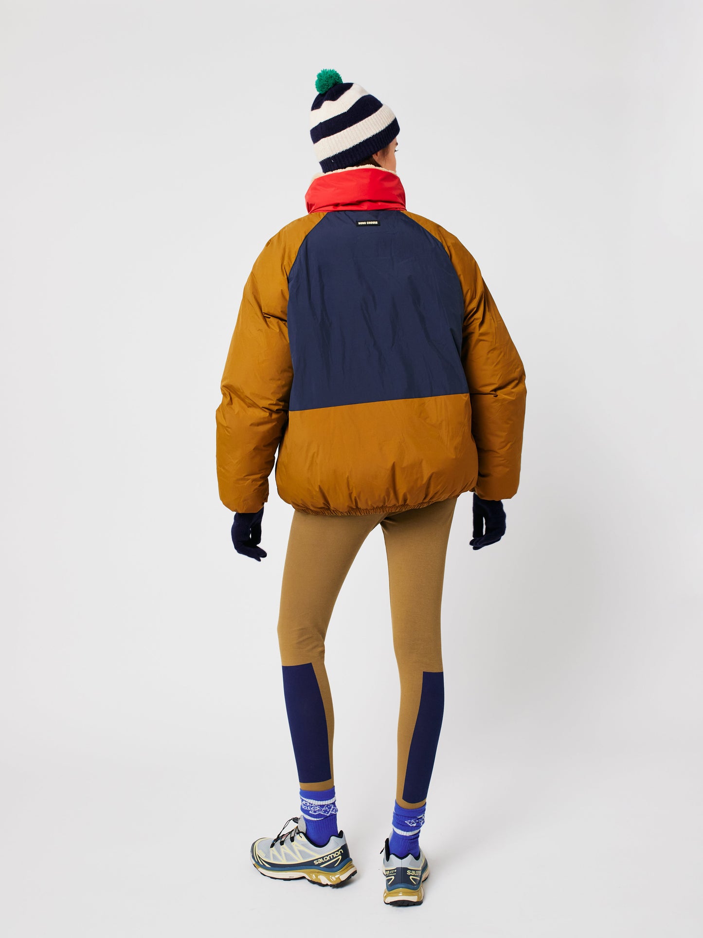 Color block ranglan sleeve padded puffer Bobo Choses BÉBÉ Concept 