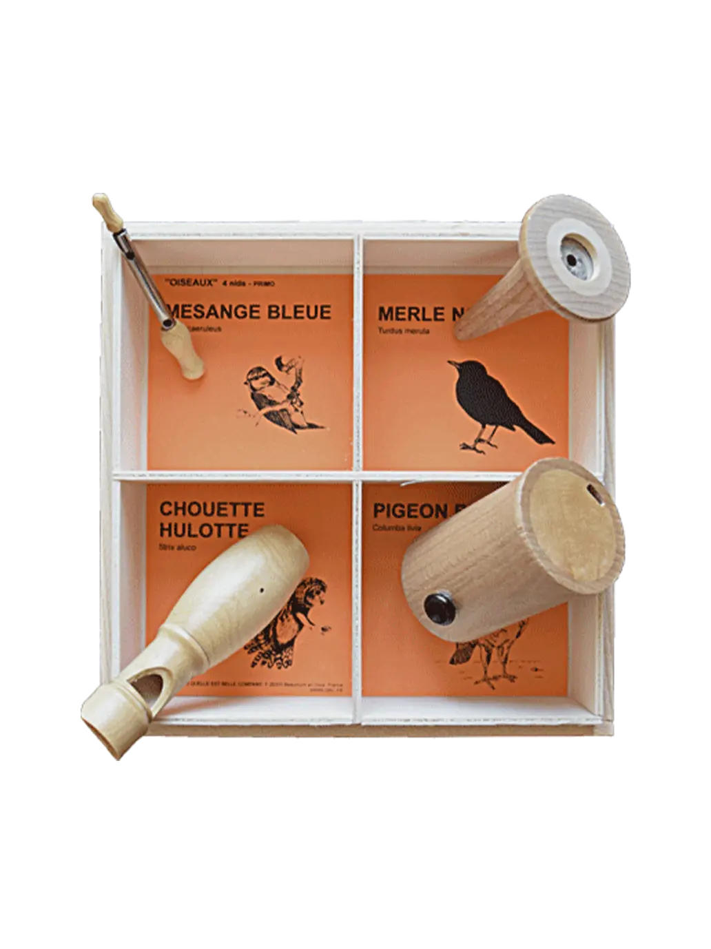 zestaw drewnianych instrumentów do naśladowania odgłosów ptaków Quelle Est Belle BÉBÉ Concept