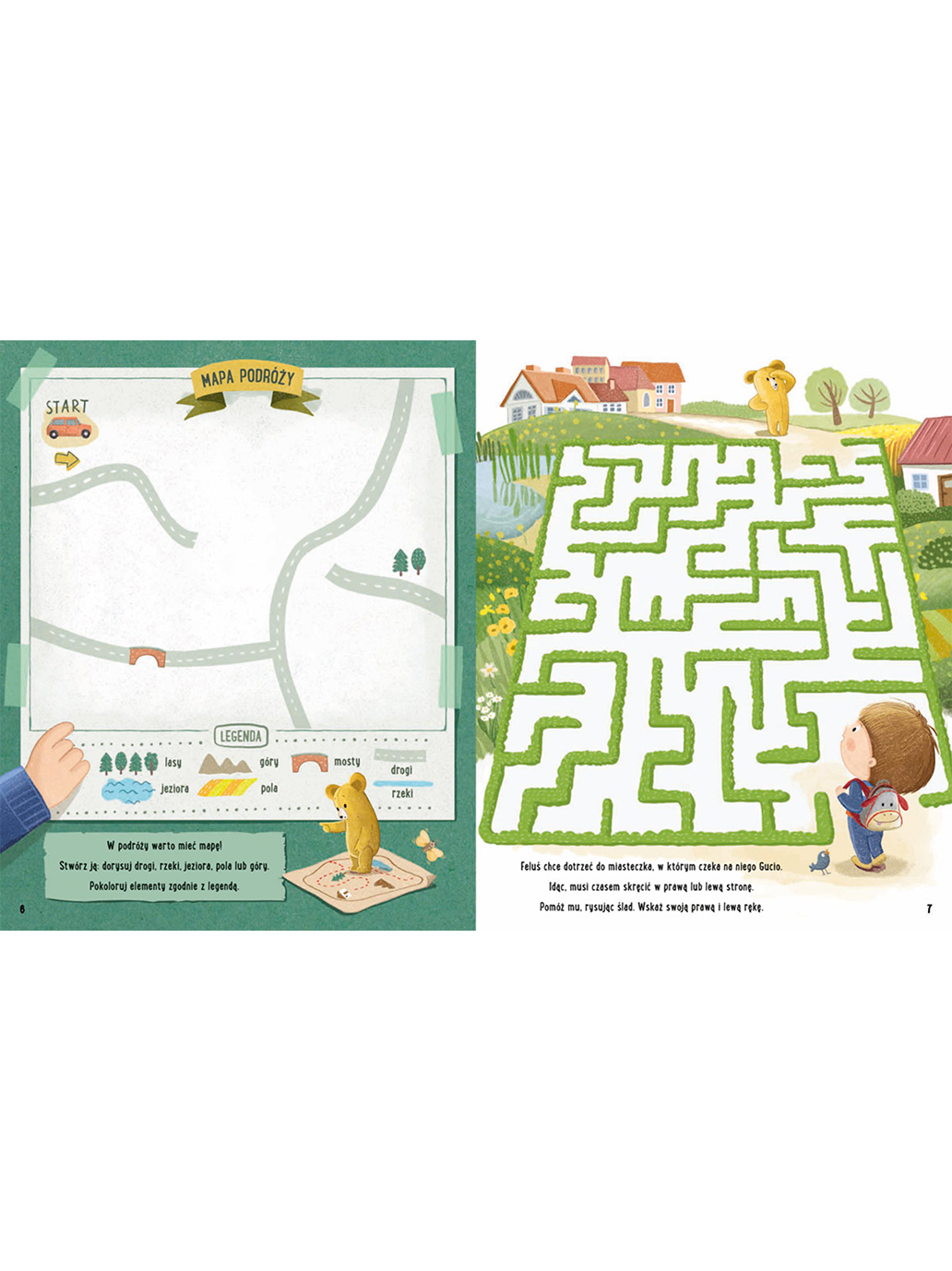 Zabawy z Felusiem i Guciem. Zeszyt z naklejkami Wydawnictwo Nasza Ksiegarnia BÉBÉ Concept 