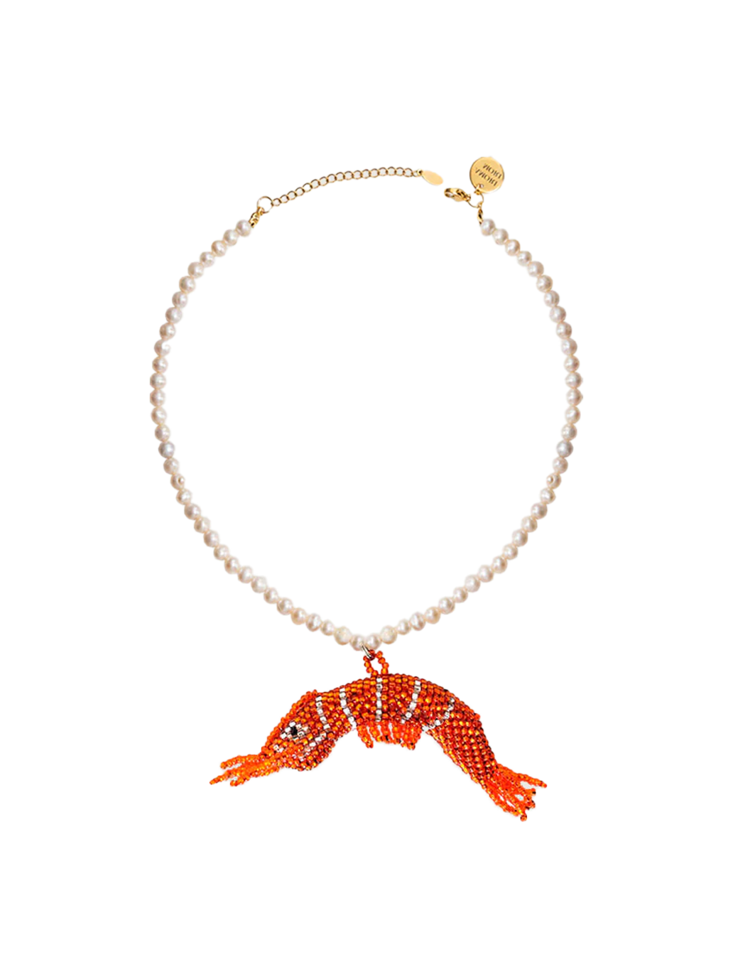Naszyjnik Prawn &amp; pearls necklace Amori Mori BÉBÉ Concept 