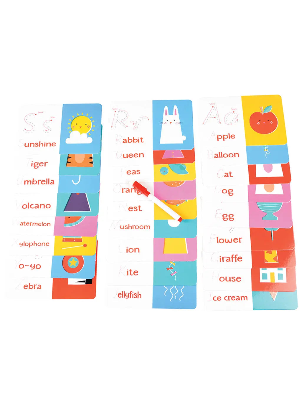 Karty do nauki angielskiego ABC Writing cards Rex London BÉBÉ Concept