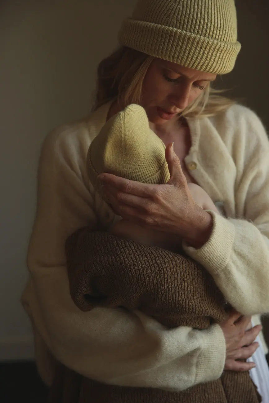 Czapka niemowlęca merino Beanie Newborn 0+ Hvid BÉBÉ Concept 