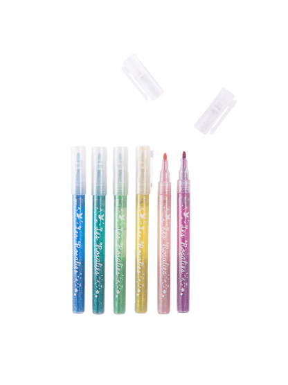 Zestaw flamastrów z brokatem Les Rosalies Moulin Roty BÉBÉ Concept 