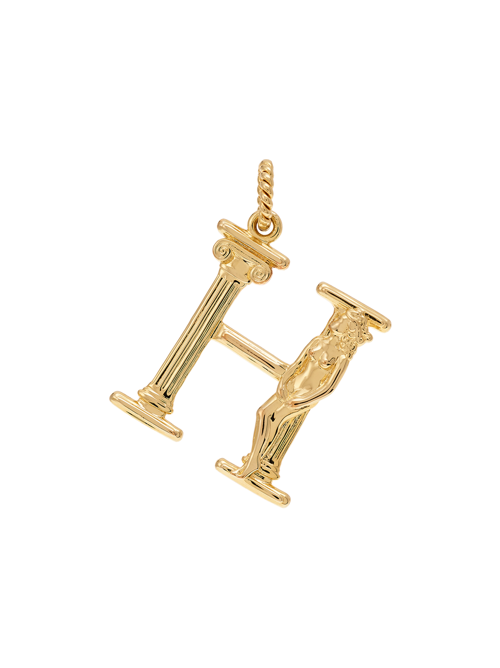 Pozłacana zawieszka Initial Muse Necklace Charm H