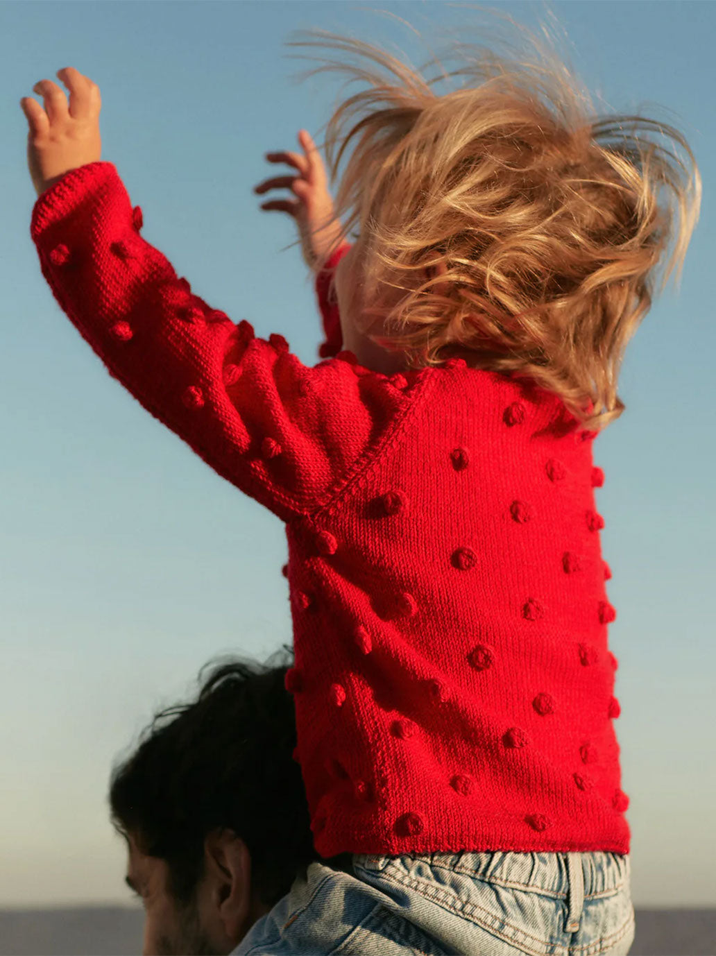 Sweterek popcorn z wełny merino Mille Family BÉBÉ Concept 