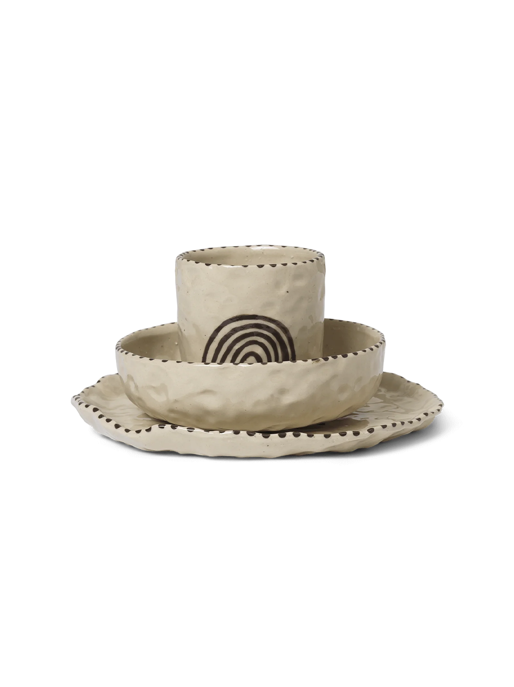 Ceramiczny zestaw obiadowy Naive Ferm Living BÉBÉ Concept 