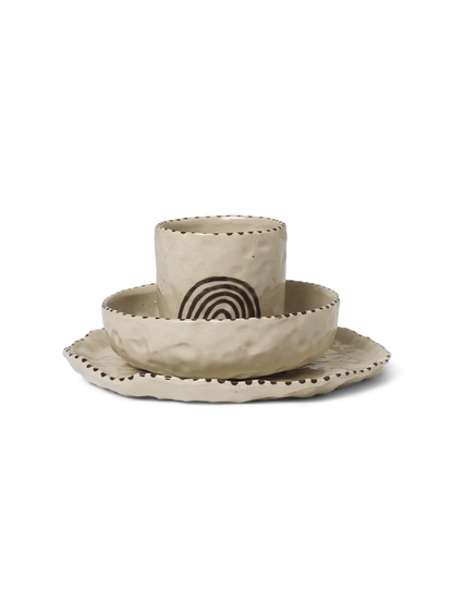 Ceramiczny zestaw obiadowy Naive Ferm Living BÉBÉ Concept 