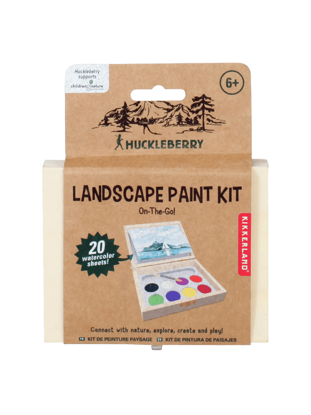 Zestaw kieszonkowy do malowania pejzaży Huckleberry Kikkerland BÉBÉ Concept 