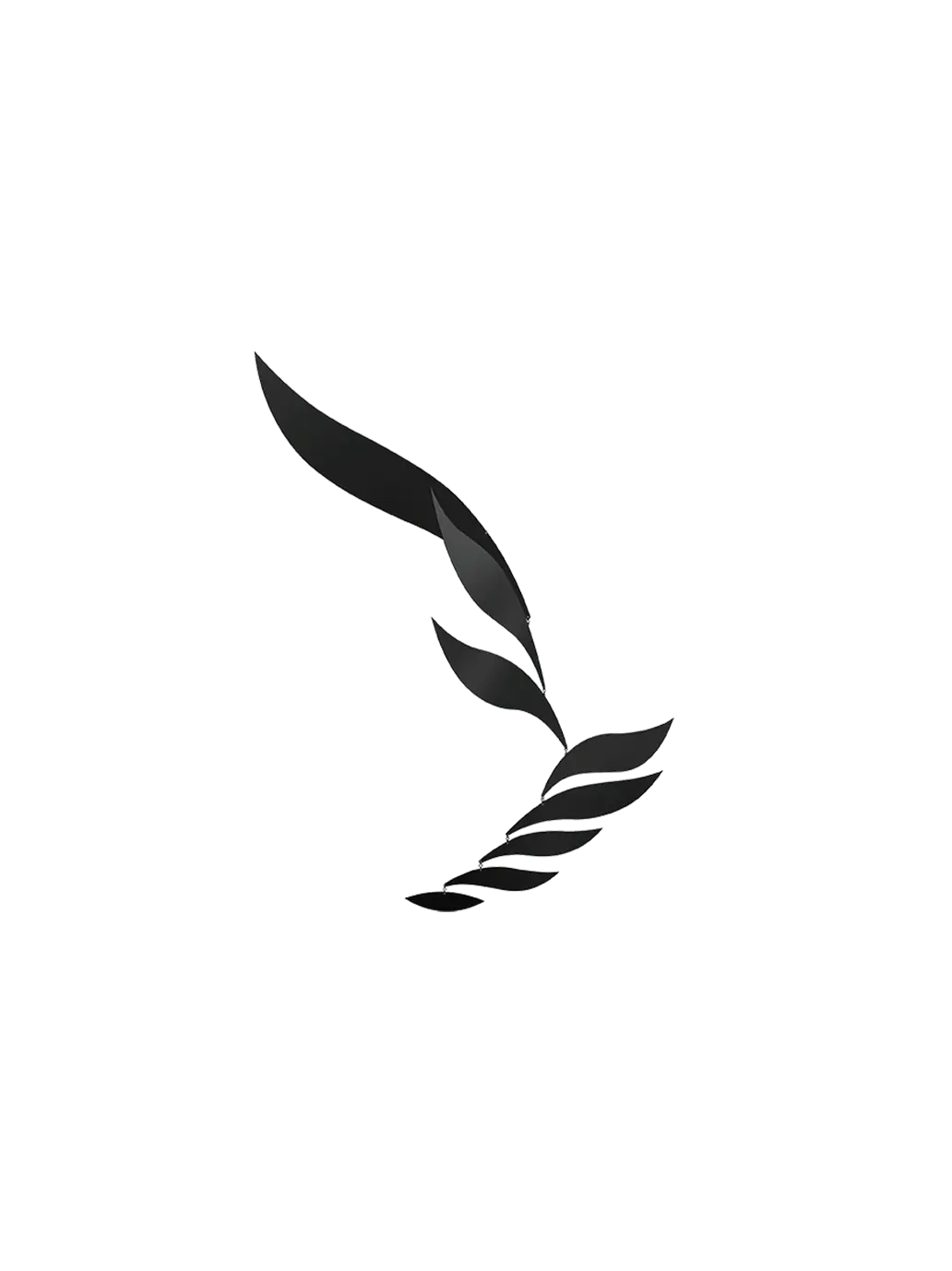 duży mobil z aluminium Black Rhythm Flensted Mobiles BÉBÉ Concept