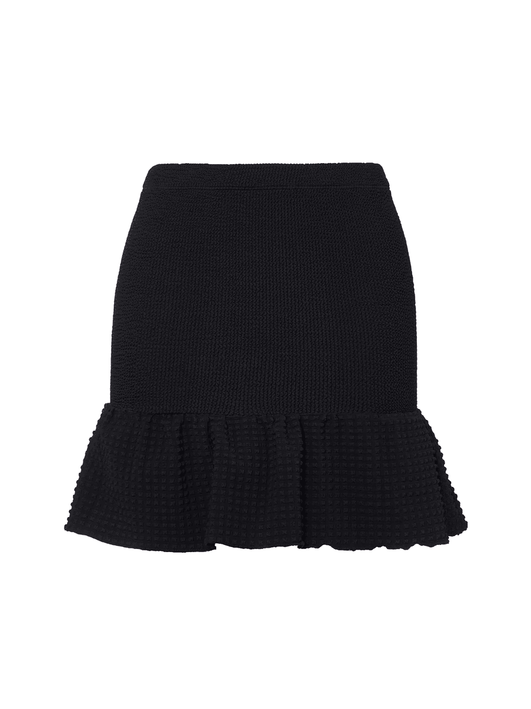 Peplum Mini Skirt BLACK