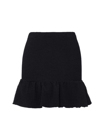 Peplum Mini Skirt BLACK