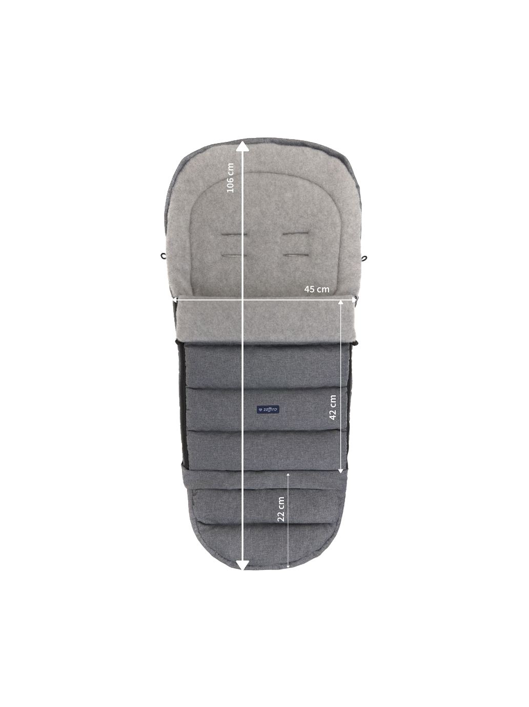 Powiększany śpiworek z wełną do wózka iGrow Aspen Zaffiro BÉBÉ Concept