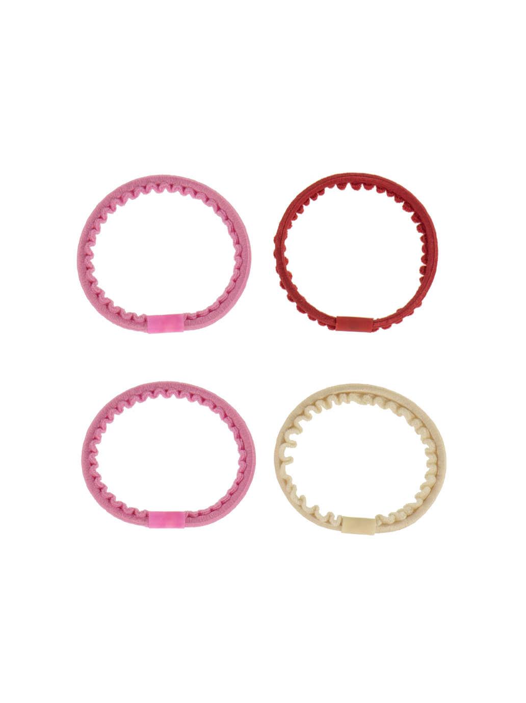 Zestaw cienkich gumek do włosów Kknekki Thin 4-pack STYLE 6