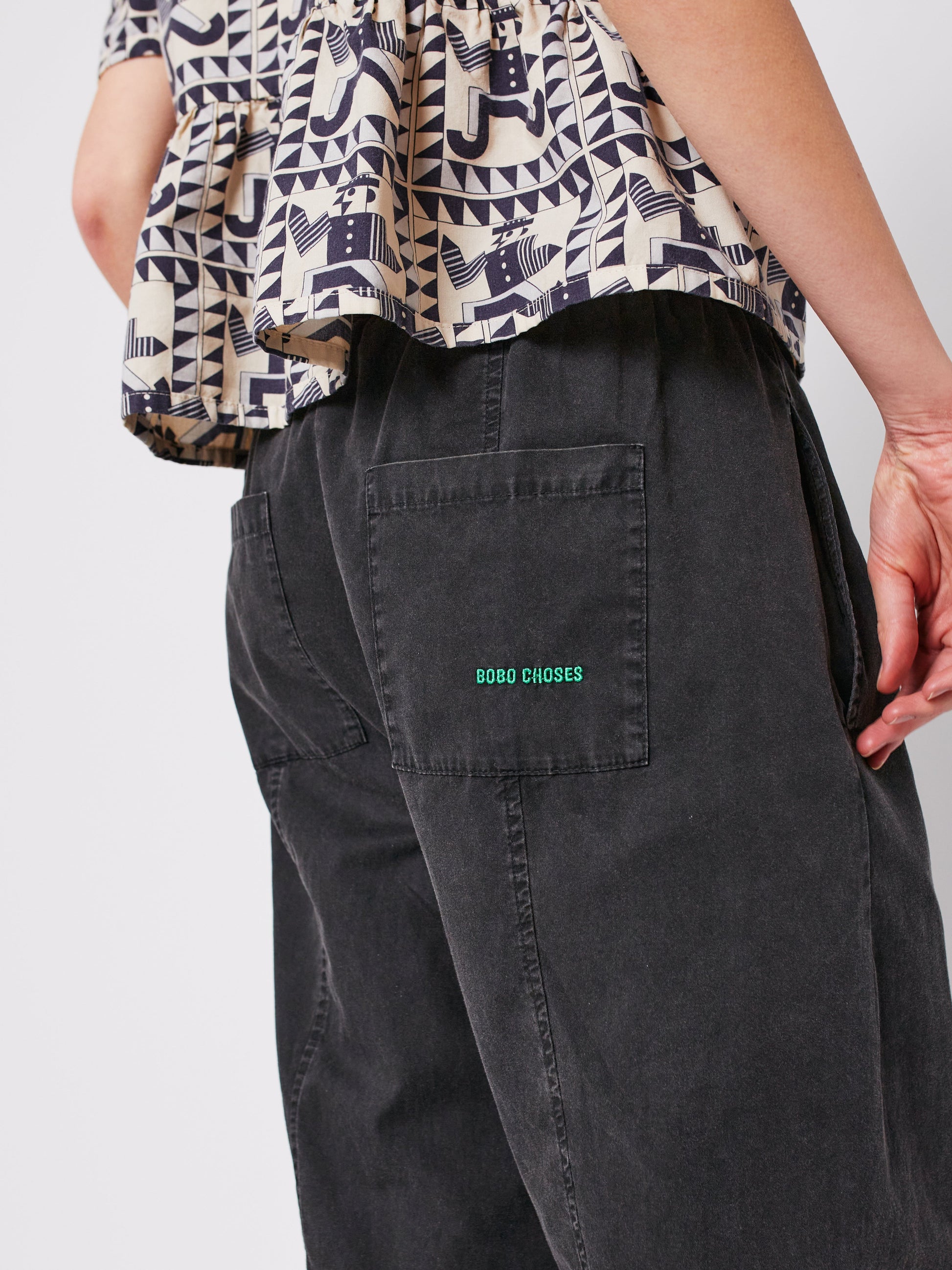 Dark grey cocoon pants Bobo Choses BÉBÉ Concept 