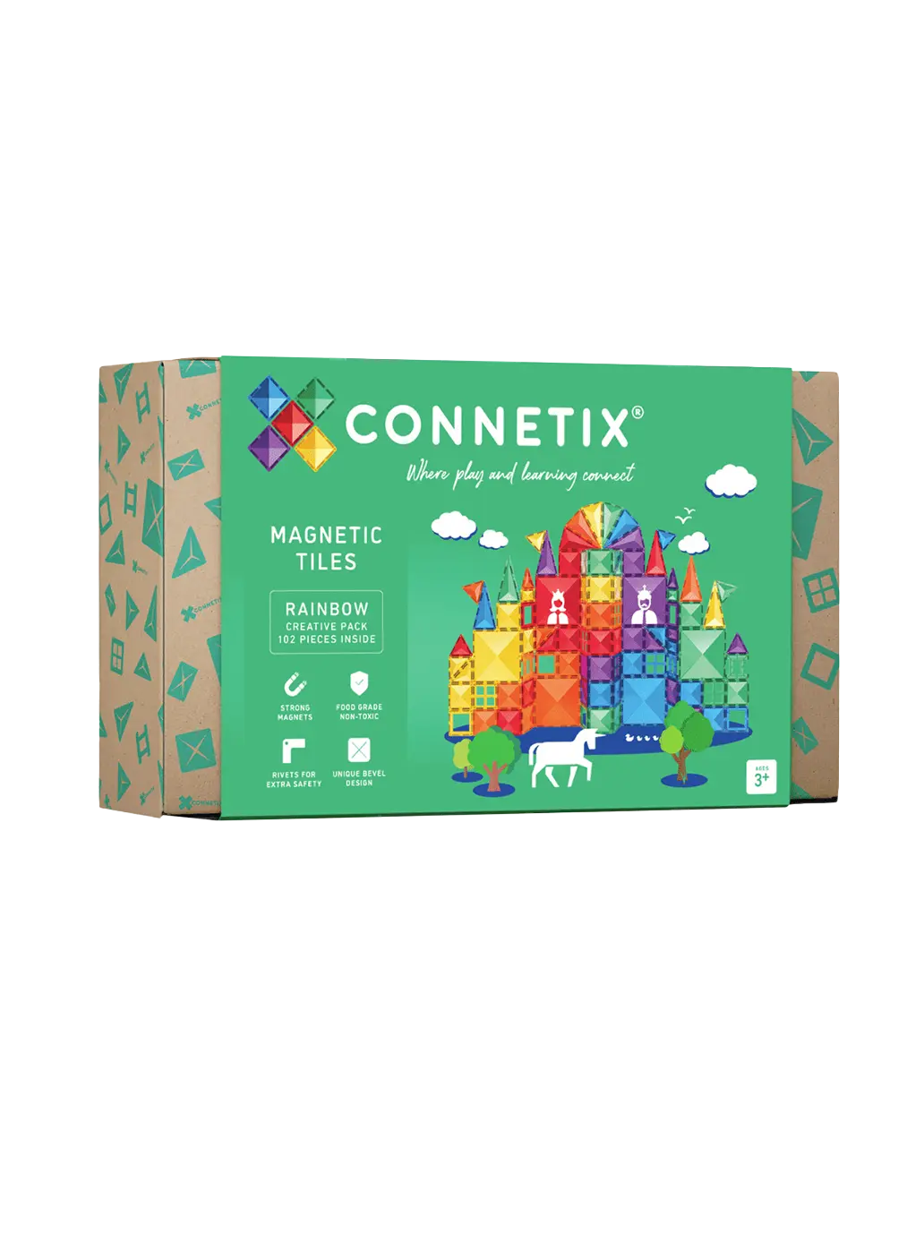 Klocki magnetyczne Rainbow Creative Pack Connetix BÉBÉ Concept 